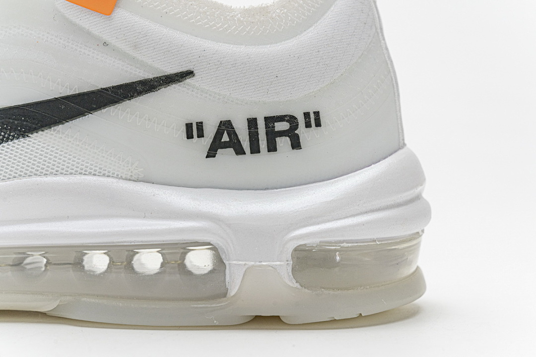 【DY5OW】全白OW 公司级耐克97联名气垫跑鞋 AJ4585-100 Off-White x Nike Air Max 97 All White