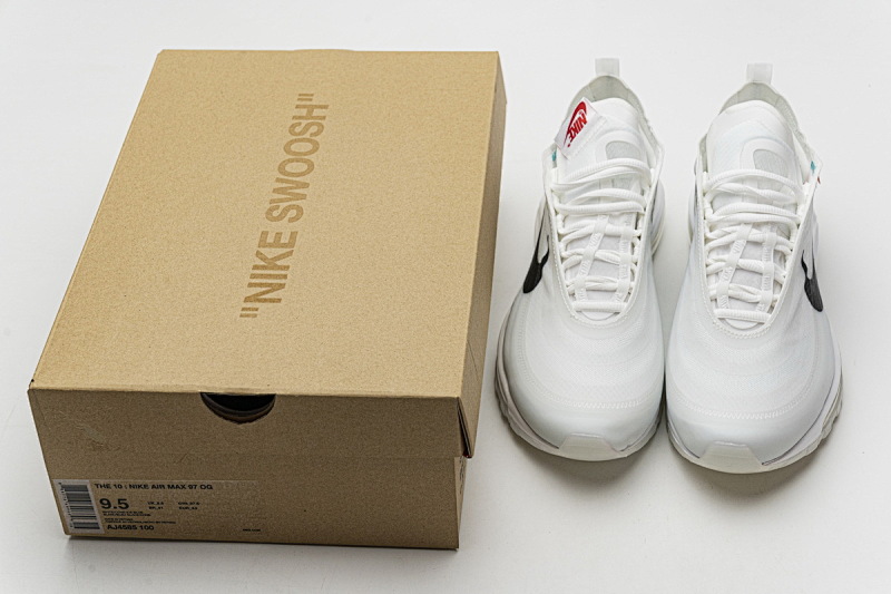 【DY5OW】全白OW 公司级耐克97联名气垫跑鞋 AJ4585-100 Off-White x Nike Air Max 97 All White
