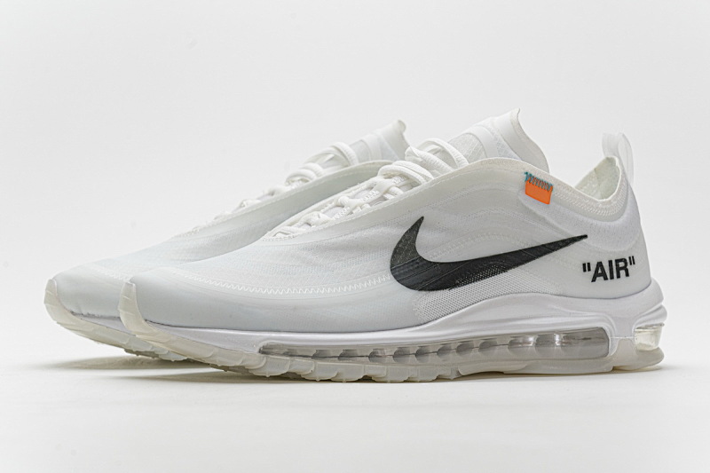 【DY5OW】全白OW 公司级耐克97联名气垫跑鞋 AJ4585-100 Off-White x Nike Air Max 97 All White