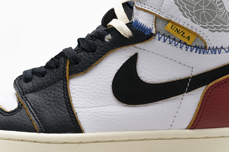【DA0OW】拼接红 乔丹1代篮球鞋BV1300-106 Air Jordan 1 Retro High Union Los Angeles Black Toe