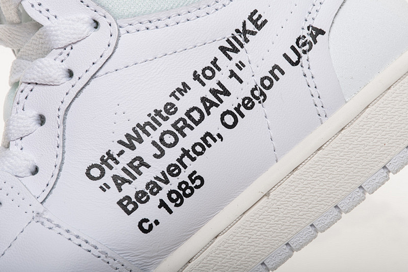 【DA7OW】全白OW 乔丹一代OFF WHITE X Air Jordan 1 AQ0818-100 White