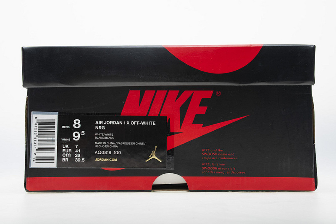 【DA7OW】全白OW 乔丹一代OFF WHITE X Air Jordan 1 AQ0818-100 White