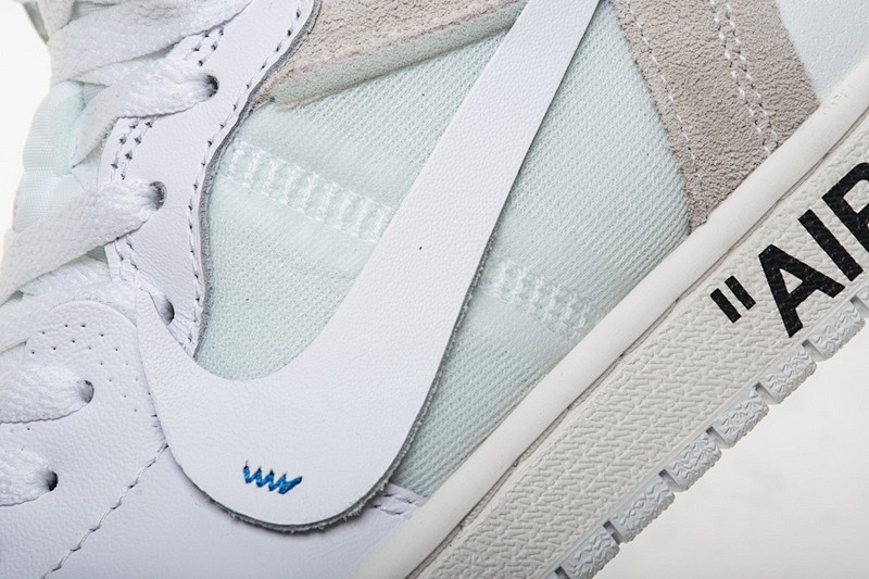 【DA7OW】全白OW 乔丹一代OFF WHITE X Air Jordan 1 AQ0818-100 White