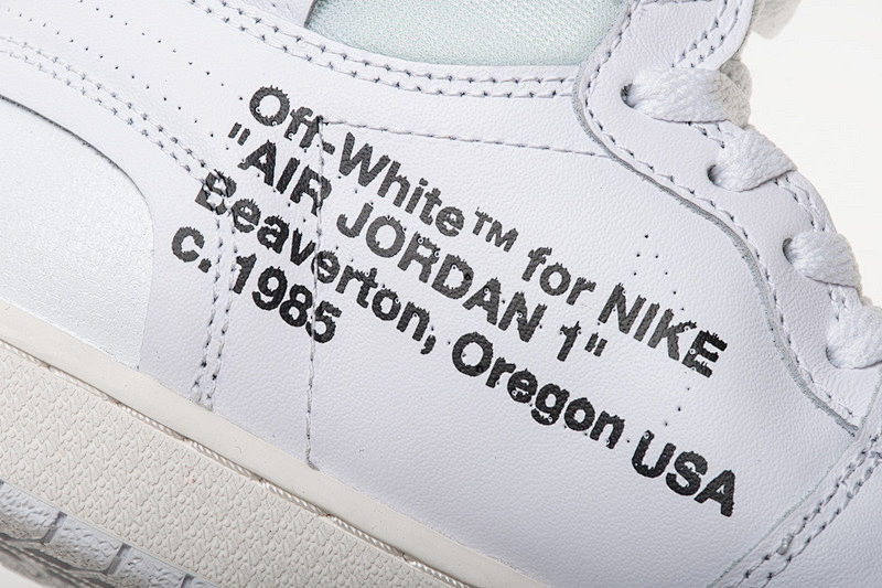 【DA7OW】全白OW 乔丹一代OFF WHITE X Air Jordan 1 AQ0818-100 White