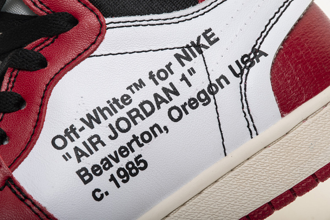 【DA7OW】白红OW Off White联名芝加哥 乔丹一代 OFF-WHITE x Air Jordan 1 High OG 10X“Chicago”AA3834-101