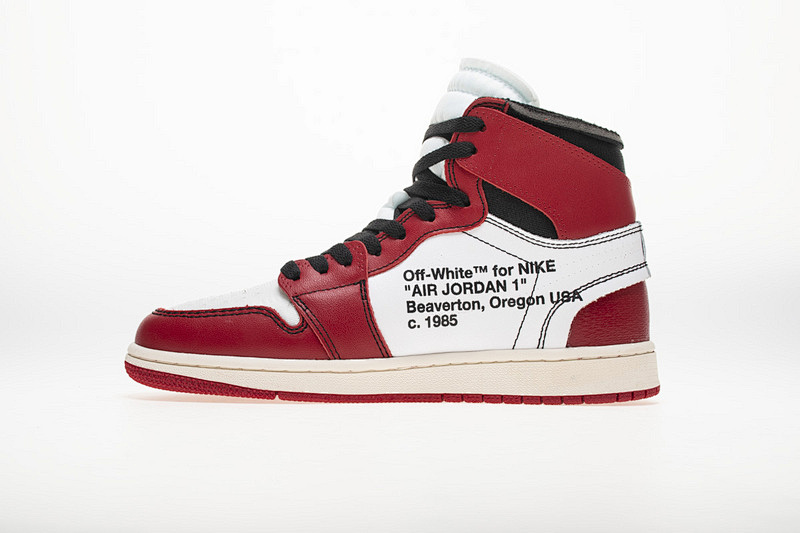 【DA7OW】白红OW Off White联名芝加哥 乔丹一代 OFF-WHITE x Air Jordan 1 High OG 10X“Chicago”AA3834-101