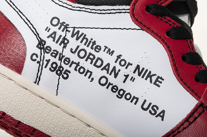 【DA7OW】白红OW Off White联名芝加哥 乔丹一代 OFF-WHITE x Air Jordan 1 High OG 10X“Chicago”AA3834-101