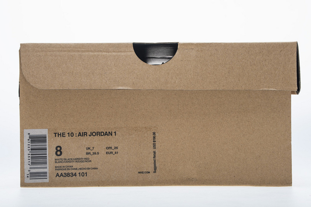 【DA7OW】白红OW Off White联名芝加哥 乔丹一代 OFF-WHITE x Air Jordan 1 High OG 10X“Chicago”AA3834-101