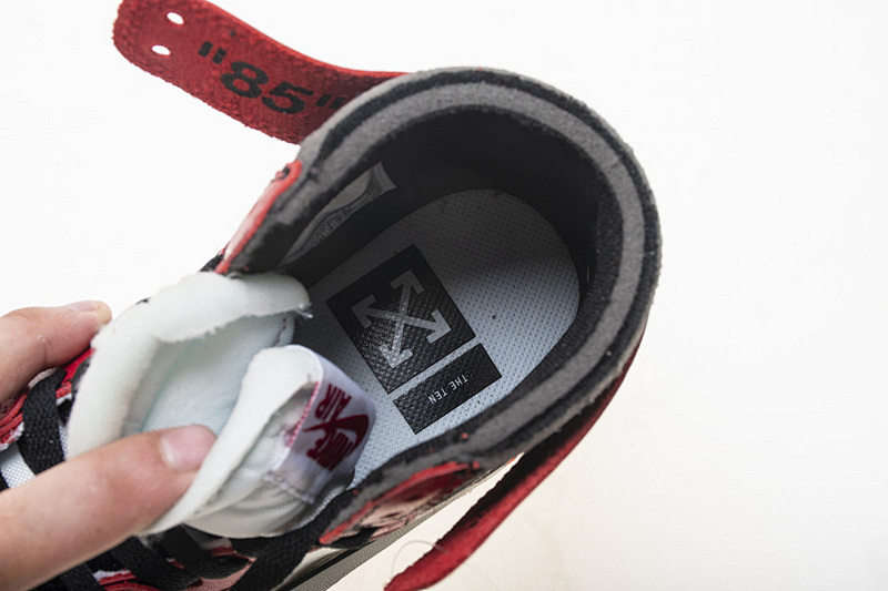 【DA7OW】白红OW Off White联名芝加哥 乔丹一代 OFF-WHITE x Air Jordan 1 High OG 10X“Chicago”AA3834-101