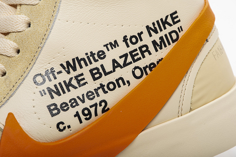 【CA3OW】米黄OW 开拓者 OFF-WHITE x Nike Blazer “All Hallows Eve” AA3832-700