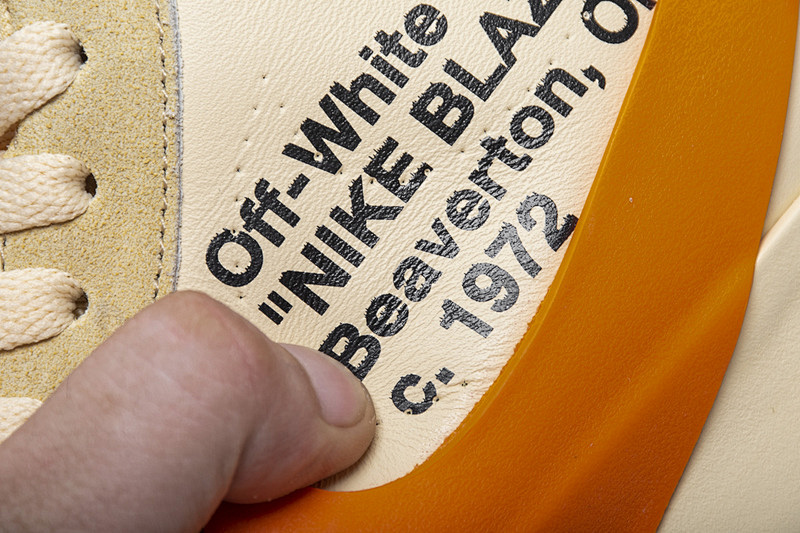 【CA3OW】米黄OW 开拓者 OFF-WHITE x Nike Blazer “All Hallows Eve” AA3832-700