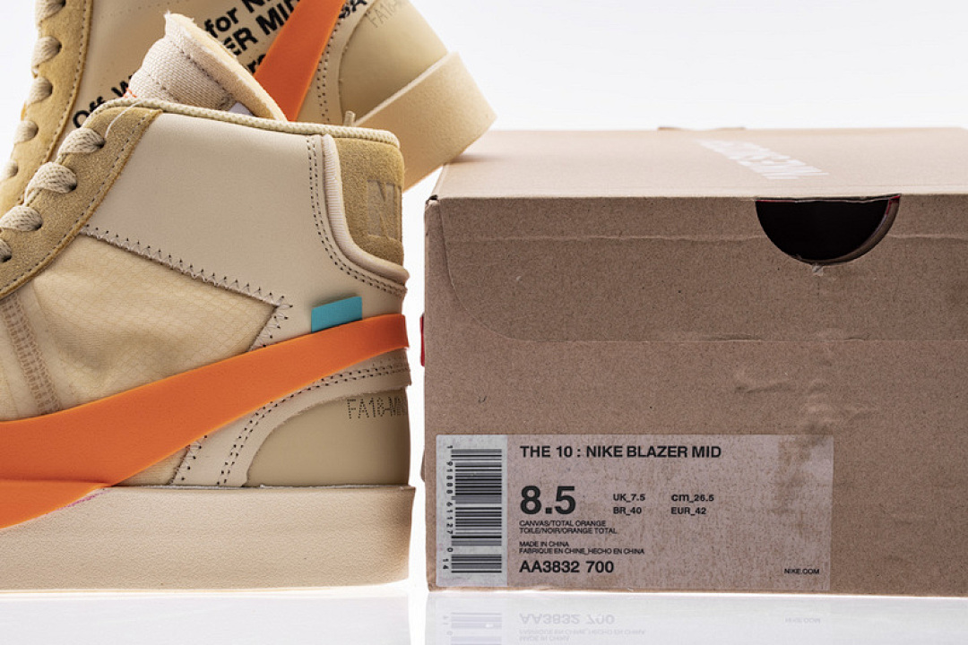 【CA3OW】米黄OW 开拓者 OFF-WHITE x Nike Blazer “All Hallows Eve” AA3832-700