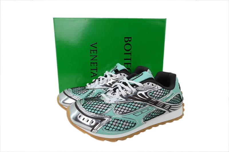 【CA1M9】银拼绿色 葆蝶家跑鞋 低帮休闲跑鞋 755915 V2X40 3925 Bottega Veneta Wmns Orbit Sneaker 'White'
