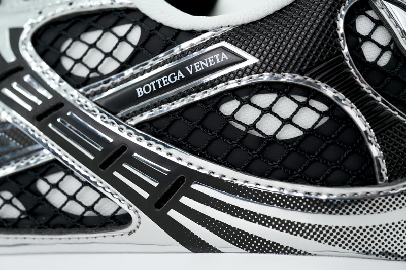 【CA1MB】黑银 葆蝶家跑鞋 Bottega Veneta Orbit低帮休闲跑鞋 Black Silver