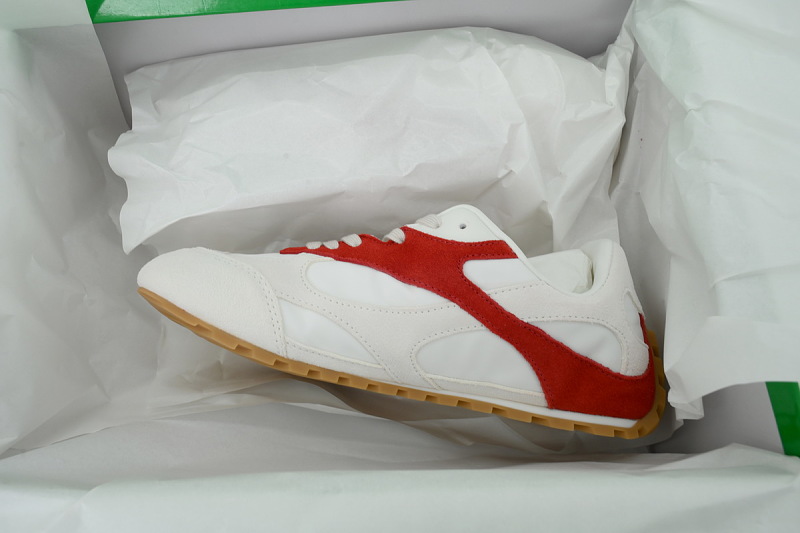 【BA3M9】白红 葆蝶家跑鞋2代 低帮休闲跑鞋 867944 V3MS2 6189 Bottega Veneta Orbit Sneaker 'White Red'