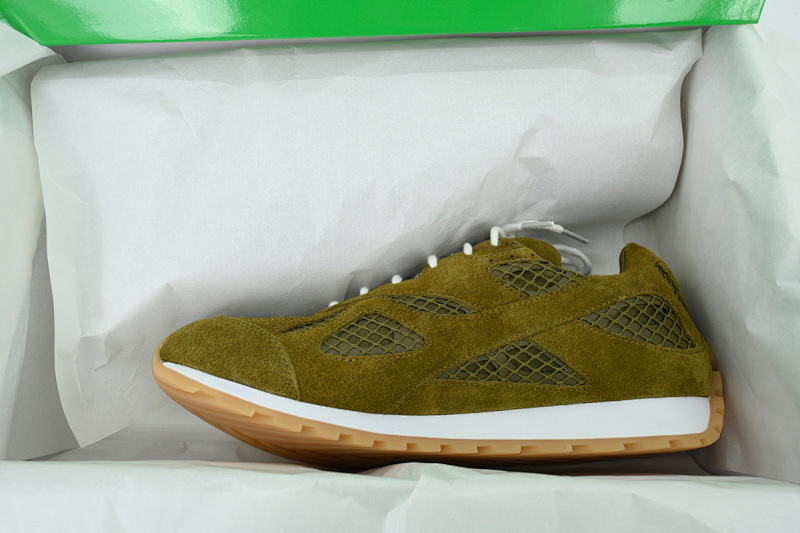 【CA1MB】绒面绿色 葆蝶家跑鞋 Bottega Veneta Orbit低帮休闲跑鞋 Suede Green