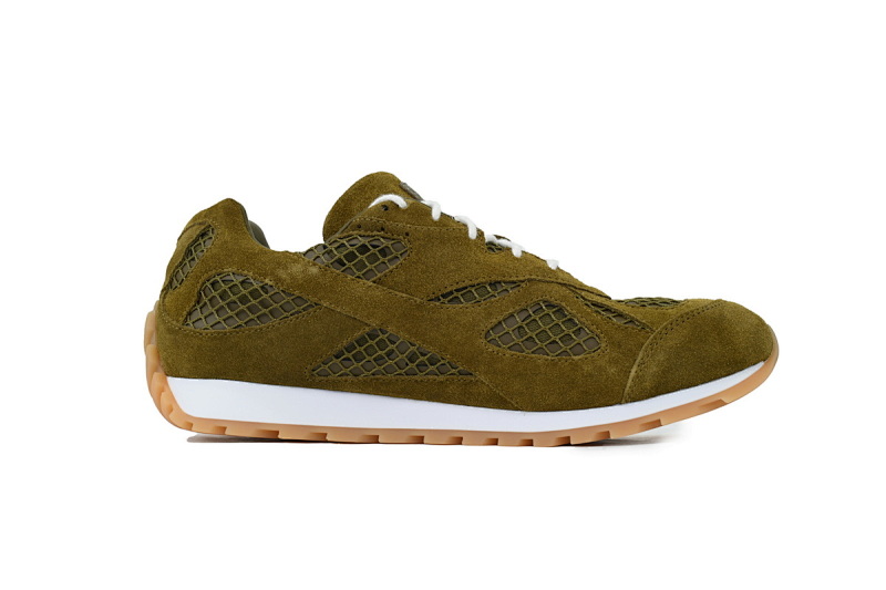 【CA1MB】绒面绿色 葆蝶家跑鞋 Bottega Veneta Orbit低帮休闲跑鞋 Suede Green
