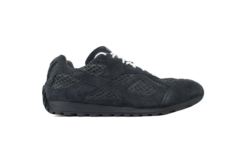 【CA1MB】绒面黑色 葆蝶家跑鞋 Bottega Veneta Orbit低帮休闲跑鞋 Black Suede