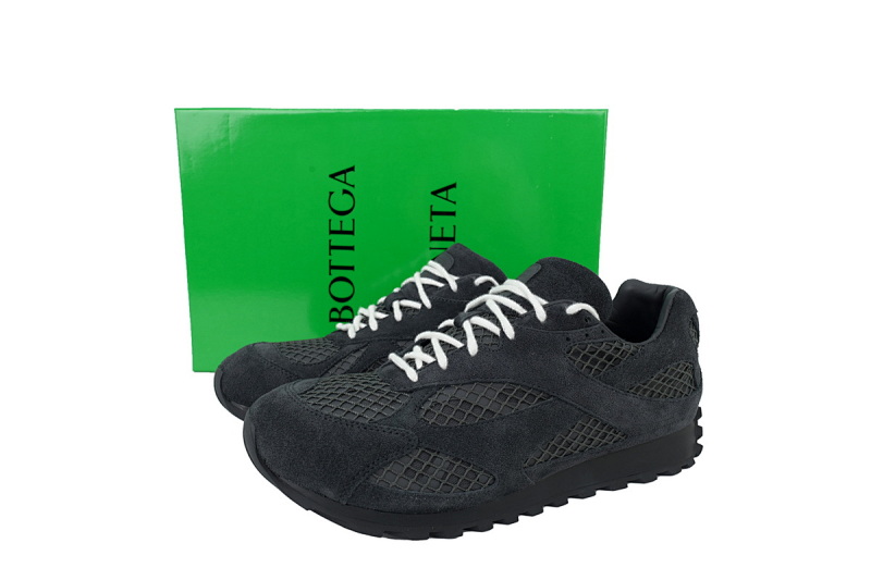 【CA1MB】绒面黑色 葆蝶家跑鞋 Bottega Veneta Orbit低帮休闲跑鞋 Black Suede