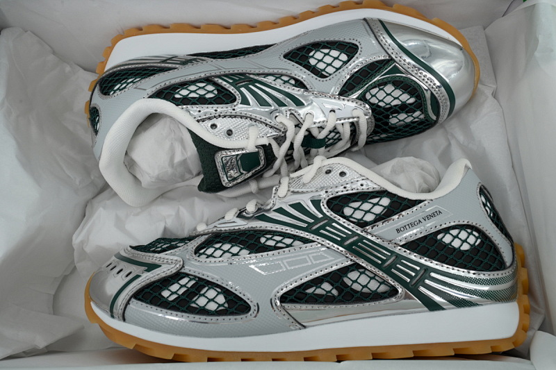 【CA1MB】墨绿银 葆蝶家跑鞋 Bottega Veneta Orbit低帮休闲跑鞋 Dark Green Silver