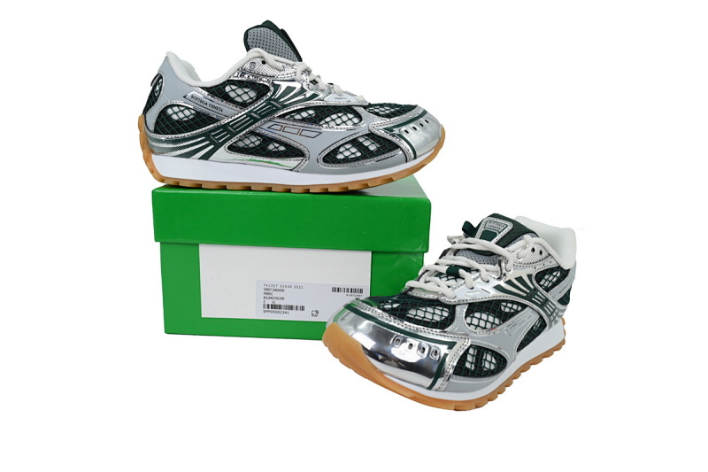 【CA1MB】墨绿银 葆蝶家跑鞋 Bottega Veneta Orbit低帮休闲跑鞋 Dark Green Silver