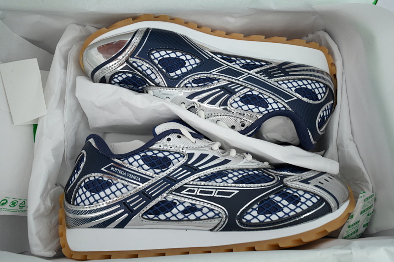 【CA1MB】深蓝银 葆蝶家跑鞋 Bottega Veneta Orbit低帮休闲跑鞋 Deep Blue Silver