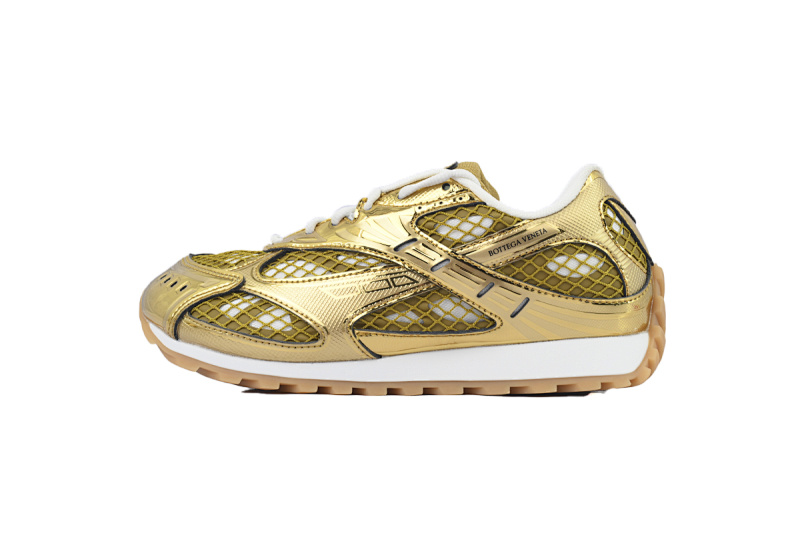 【CA1MB】金色 葆蝶家跑鞋 Bottega Veneta Orbit低帮休闲跑鞋 Golden