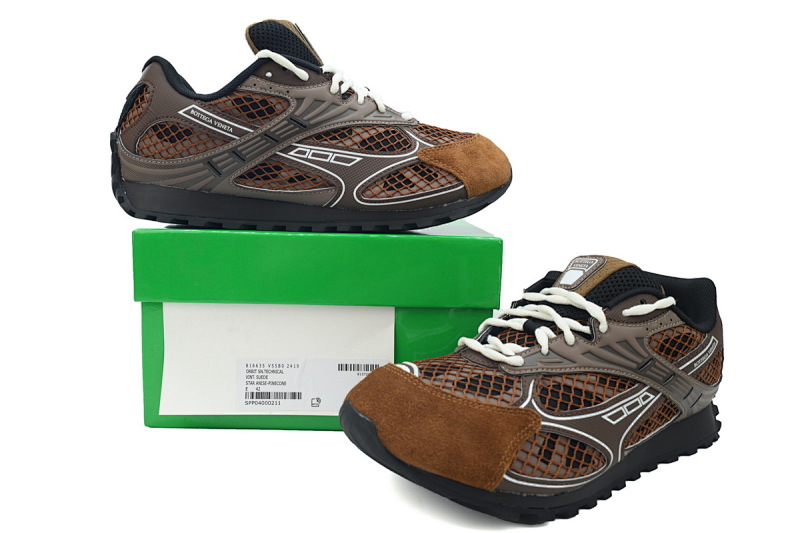 【CA1MB】棕色 葆蝶家跑鞋 Bottega Veneta Orbit低帮休闲跑鞋Brown