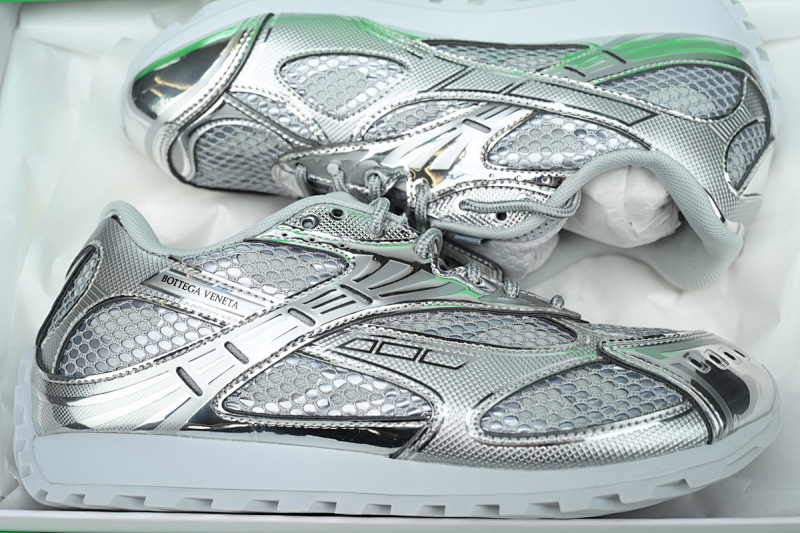 【CA1MB】纯银 葆蝶家跑鞋 Bottega Veneta Orbit低帮休闲跑鞋Silvery