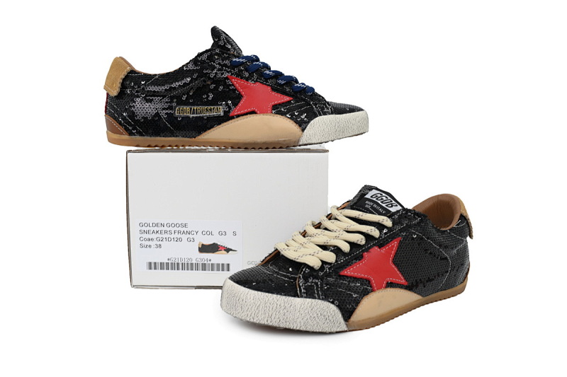 【CA0HZ】 黑亮片 GGDB 时尚休闲小脏鞋 Golden Goose True Star Black Glossy Film