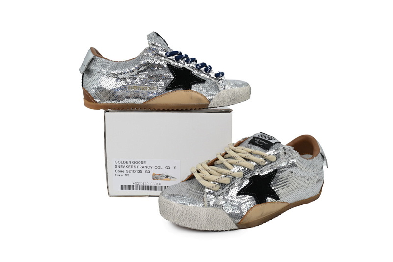 【CA0HZ】银亮片 GGDB 时尚休闲小脏鞋  Golden Goose True Star  Silver Glitter
