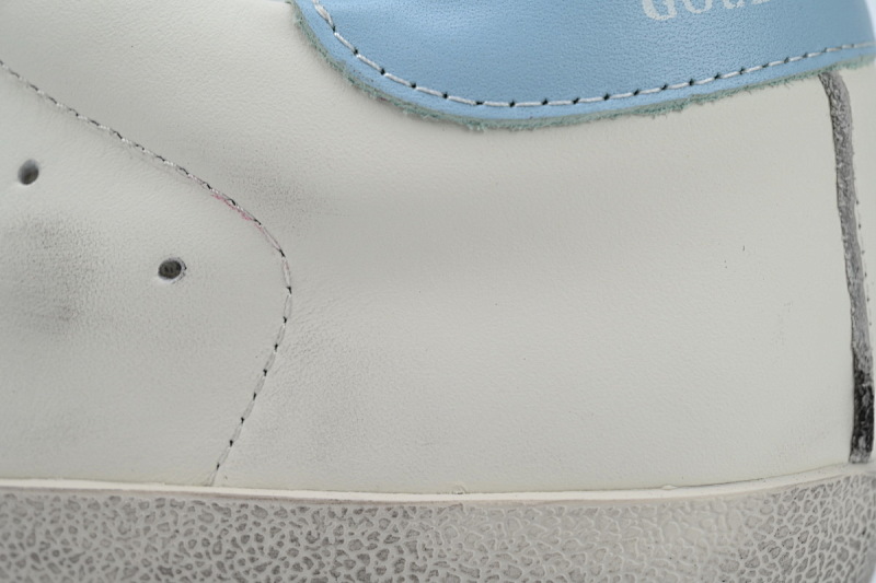 【CA0ET】天空蓝尾 GGDB 时尚休闲小脏鞋 Golden Goose Super Star 'Blue Heel'