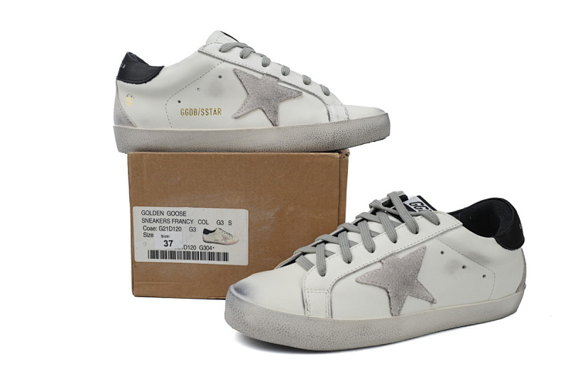 【CA0ET】黑皮尾 GGDB 时尚休闲小脏鞋 Golden Goose Super Star 'Black Heel'