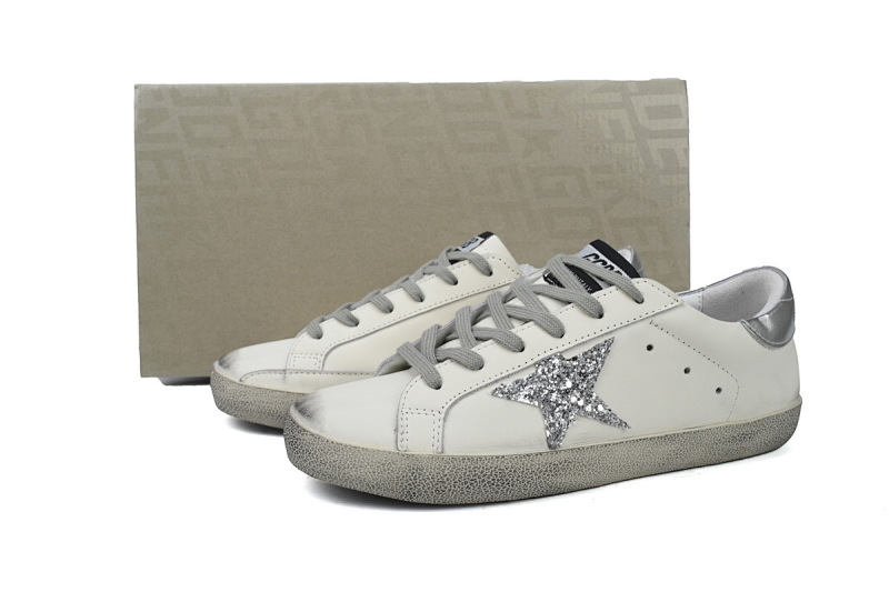 【CA0ET】银尾银星 GGDB 时尚休闲小脏鞋 Golden Goose Super Star 'Silver Heel Silver Star'