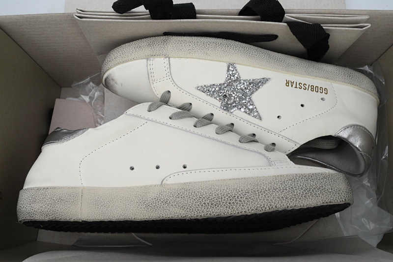 【CA0ET】银尾银星 GGDB 时尚休闲小脏鞋 Golden Goose Super Star 'Silver Heel Silver Star'