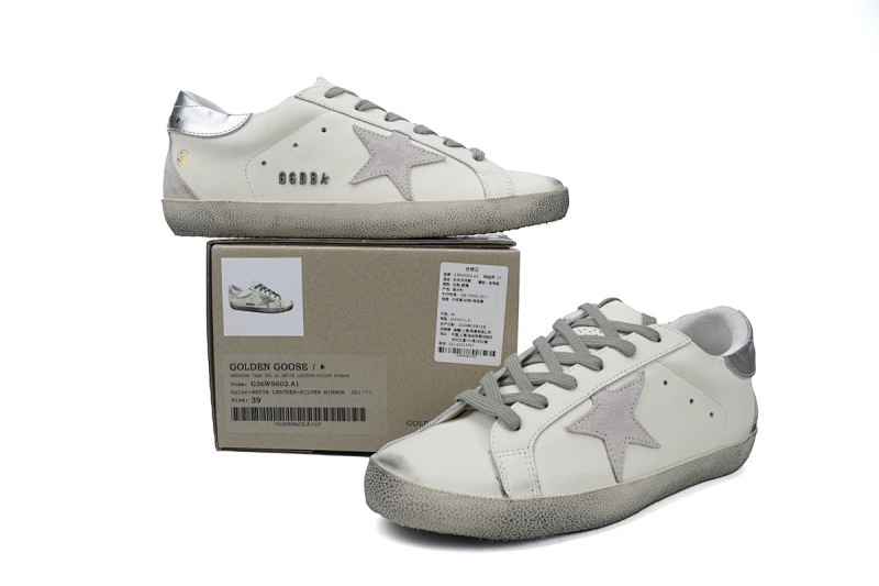 【CA0ET】银尾 GGDB 时尚休闲小脏鞋 Golden Goose Super Star 'Silver Heel'