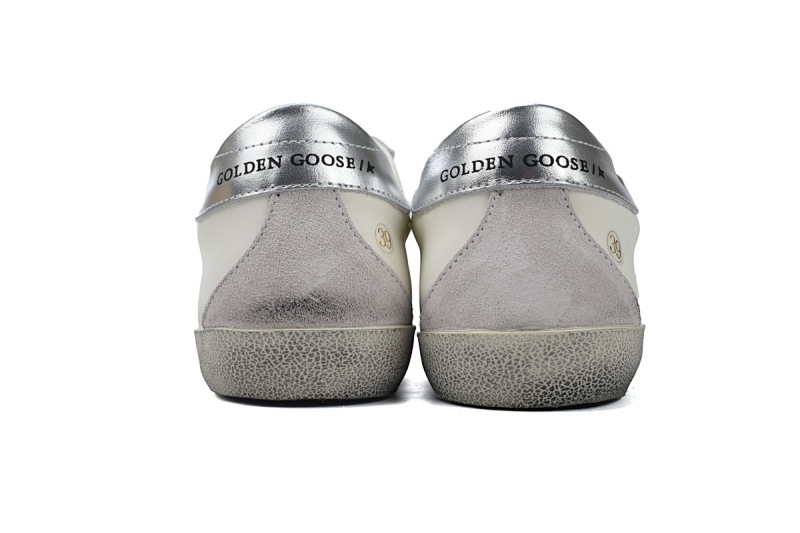 【CA0ET】银尾 GGDB 时尚休闲小脏鞋 Golden Goose Super Star 'Silver Heel'
