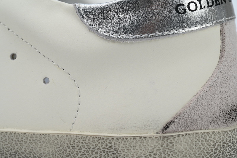 【CA0ET】银尾 GGDB 时尚休闲小脏鞋 Golden Goose Super Star 'Silver Heel'