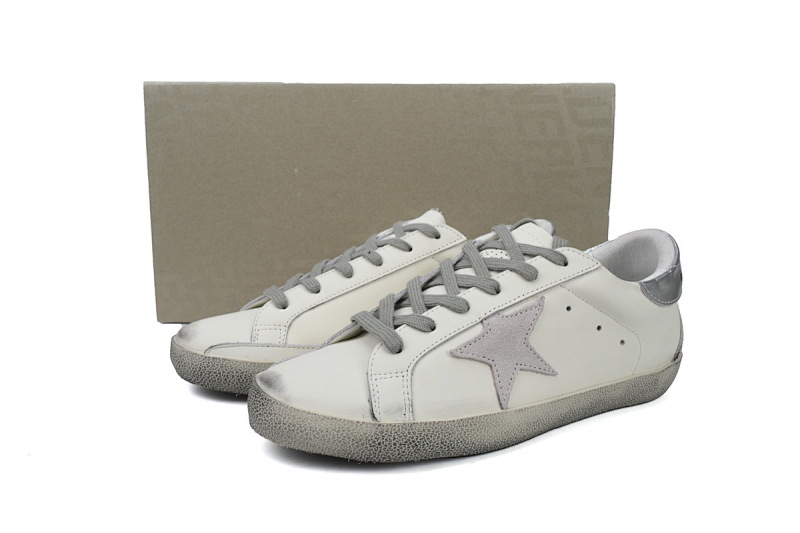 【CA0ET】银尾 GGDB 时尚休闲小脏鞋 Golden Goose Super Star 'Silver Heel'
