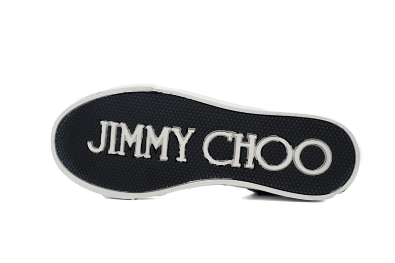 【CA7XP】女款黑色 吉米周板鞋Women's Jimmy Choo Palma Maxi Black and Latte Canvas Platform Trainers