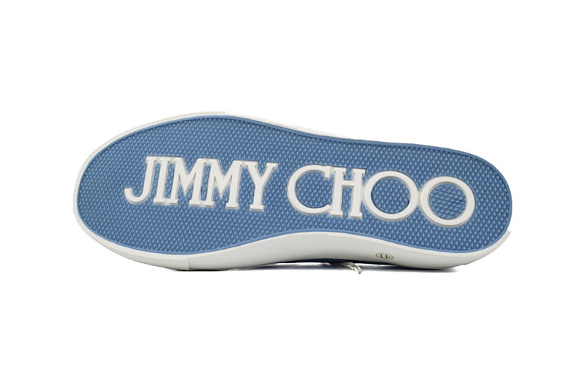 【CA7XP】男款蓝色 吉米周板鞋 Jimmy Choo Palma Maxi Blue Canvas Platform Trainers PALMAMAXIFCYE043621
