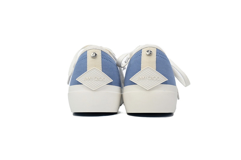 【CA7XP】男款蓝色 吉米周板鞋 Jimmy Choo Palma Maxi Blue Canvas Platform Trainers PALMAMAXIFCYE043621