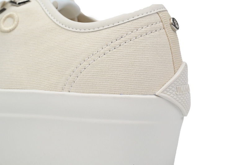 【CA7XP】女款白色 吉米周板鞋Women's Jimmy Choo Palma Maxi White Canvas Platform Trainers