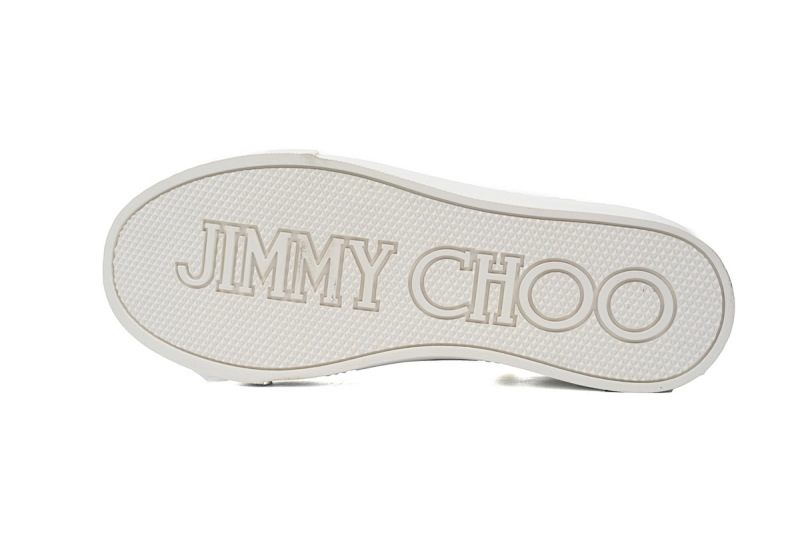 【CA7XP】女款白色 吉米周板鞋Women's Jimmy Choo Palma Maxi White Canvas Platform Trainers