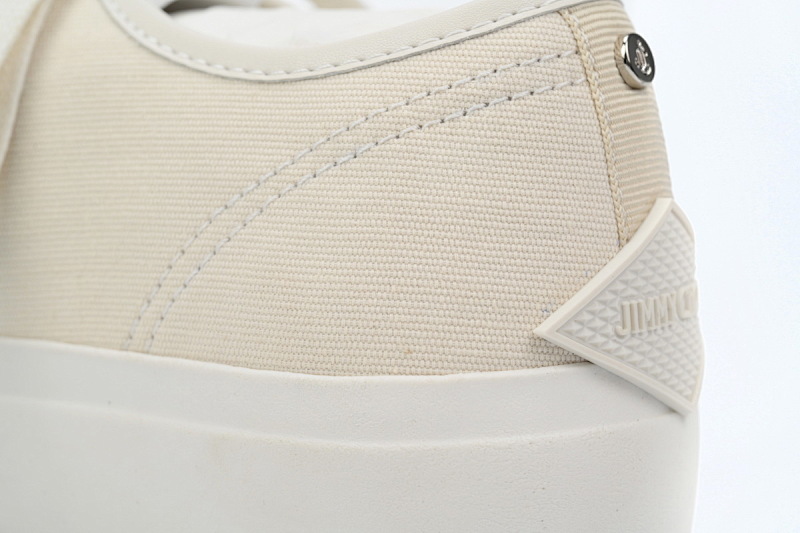 【CA7XP】男款白色 吉米周板鞋Jimmy Choo Palma Maxi White Canvas Platform Trainers PALMAMAXIFCYE