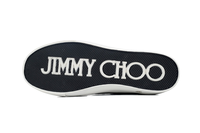 【CA7XP】男款黑色 吉米周板鞋Jimmy Choo Palma Maxi Black and Latte Canvas Platform Trainers PALMAMAXIFCYE013921