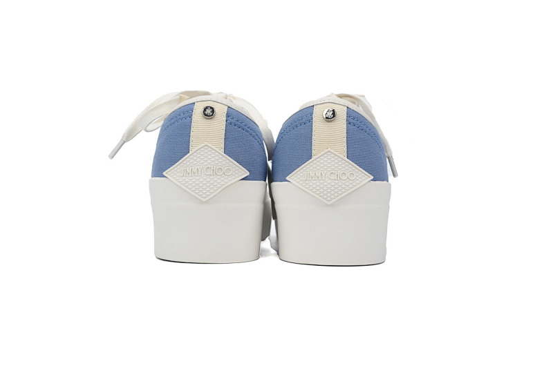 【CA7XP】女款蓝色 吉米周板鞋 Women's Jimmy Choo Palma Maxi Blue Canvas Platform Trainers