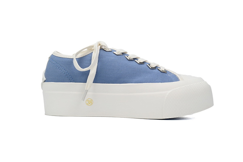 【CA7XP】女款蓝色 吉米周板鞋 Women's Jimmy Choo Palma Maxi Blue Canvas Platform Trainers