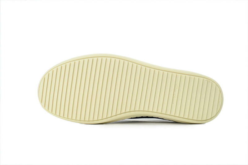 【DA7ET】黑色 里克•欧文斯低帮休闲鞋 Rick Owens Leather Low Top 'Black Fashion'
