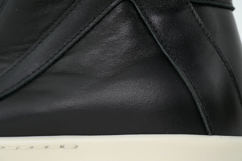 【EA9ET】倒三角生胶底黑 里克•欧文斯高帮休闲鞋 Rick Owens Concordians Creep Geobasket 'Black Milk'